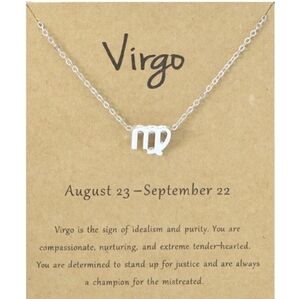 Silver Virgo Zodiac Necklace